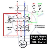 Direct Online Starter Wiring Diagram Single Phase